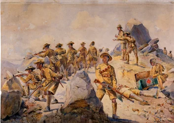 Soldaten des 4. Gurkha-Rifles, Illustration für 